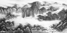 水墨画山水