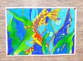 学生美术作品彩色画