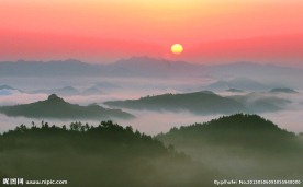 平利风光照 女娲山日