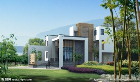 生态别墅景观效果图