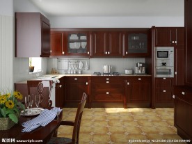 整体厨房与餐厅