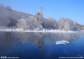 不冻河雪景
