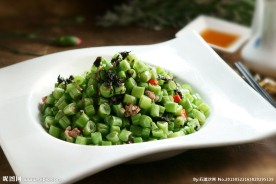 榄菜肉末四季豆