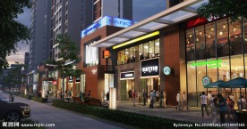 商业步行街区模型