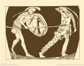刺死波斯人的希腊士兵