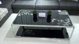 高清黑色玻璃茶几
