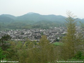 俯视安徽宏村