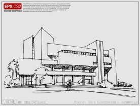 建筑速写矢量图
