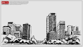 建筑速写矢量图