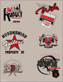 多组服装印花绣花贴章