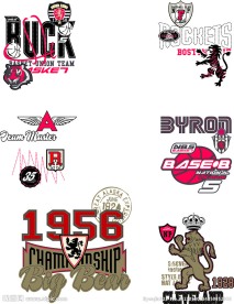 多组服装印花绣花贴章