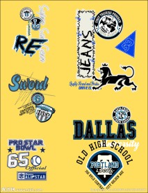 多组服装印花绣花贴章