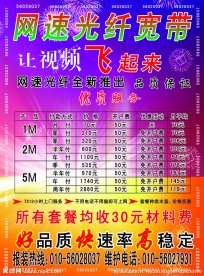 网速光纤宽带宣传单