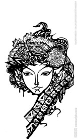 女神铅笔画头像