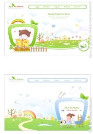 梦幻风景矢量素材