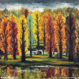 风景水粉画