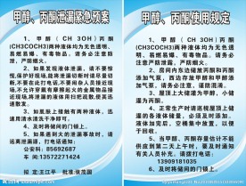 甲醇 丙酮泄漏紧急预