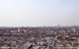 北京鼓楼鸟瞰风景
