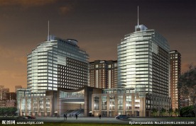 高档写字楼建筑效果图