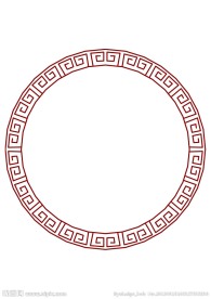 圆形花纹边框psd