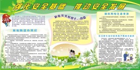 安全月板报 绿色背景