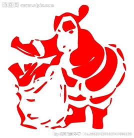 圣诞 老人 剪影