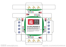 橡皮包装盒展开图