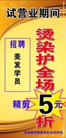 美发店海报