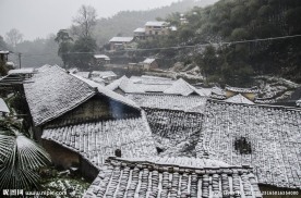 山村雪景