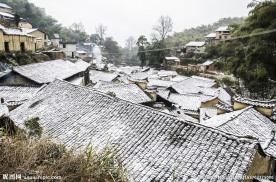 山村雪景