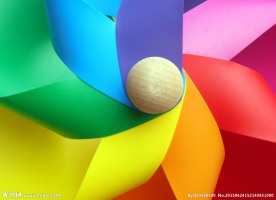 七彩风车高清摄影图片