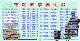 中医四季养生歌展板