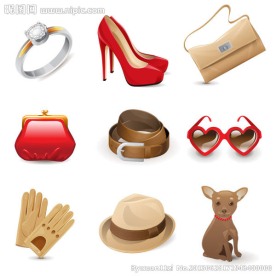 时尚女性用品矢量素材