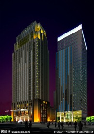 高档酒店亮化效果图