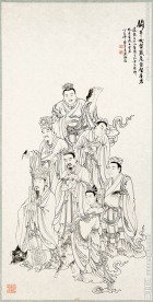 佛道人物白描