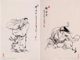 佛道人物白描