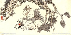 佛道人物白描