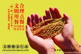 节约粮食海报