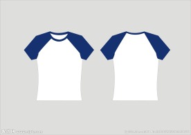 插肩T恤底版设计 多色