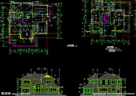 二层别墅建筑图