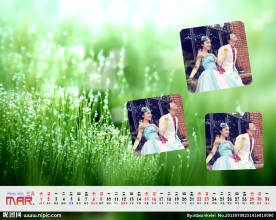 2014台历婚纱模板