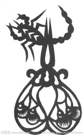 剪纸蝎子