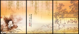 移门 水墨画