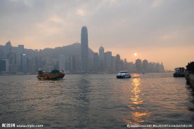 夕阳 海港