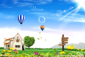 可爱小屋 自然风景