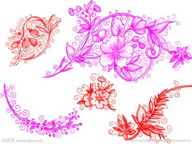 手绘花纹笔刷