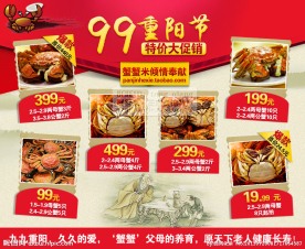 重阳节促销模块海报