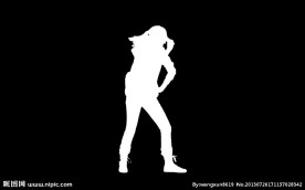 人物剪影 跳舞人物