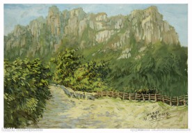 风景水粉画