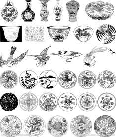 古花纹矢量图